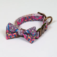 Load image into Gallery viewer, Lux & Bones Dog Collar With Bonus Removeable Bowtie - Confetti