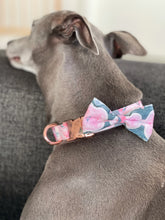 Load image into Gallery viewer, Lux & Bones Dog Collar With Bonus Removeable Bowtie - Marble Pink