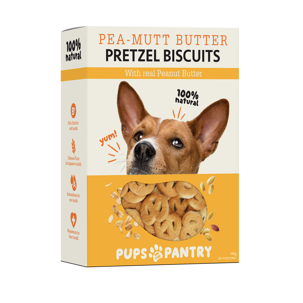 Pups in the Pantry Pea-mutt Butter Pretzels 140g x 5