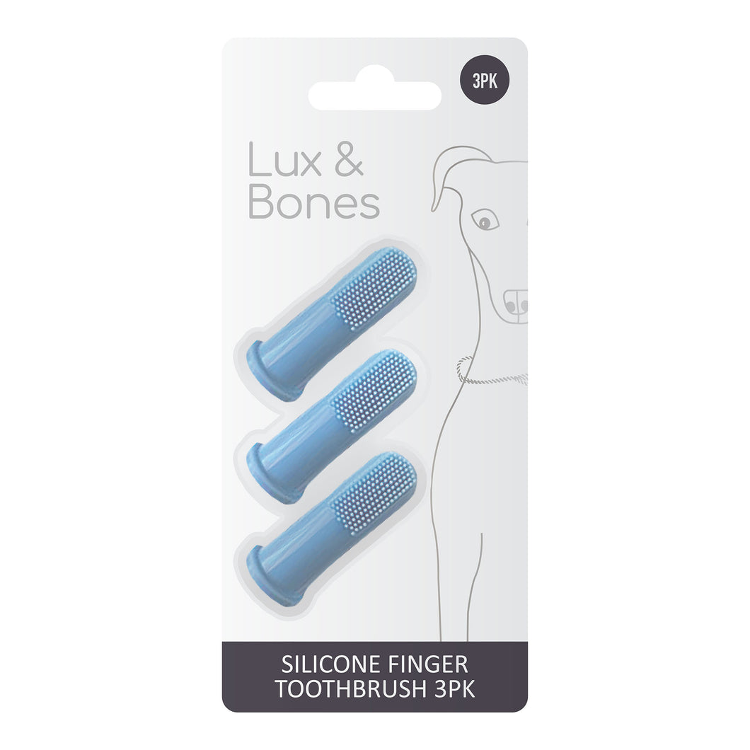 Lux & Bones - Silicone Finger Toothbrush 3 Pack