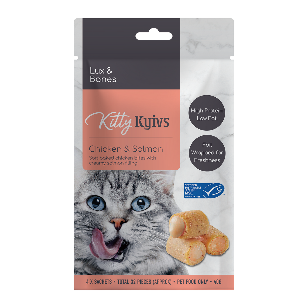 Lux & Bones -  Kitty Kyivs Chicken & Salmon - 40g