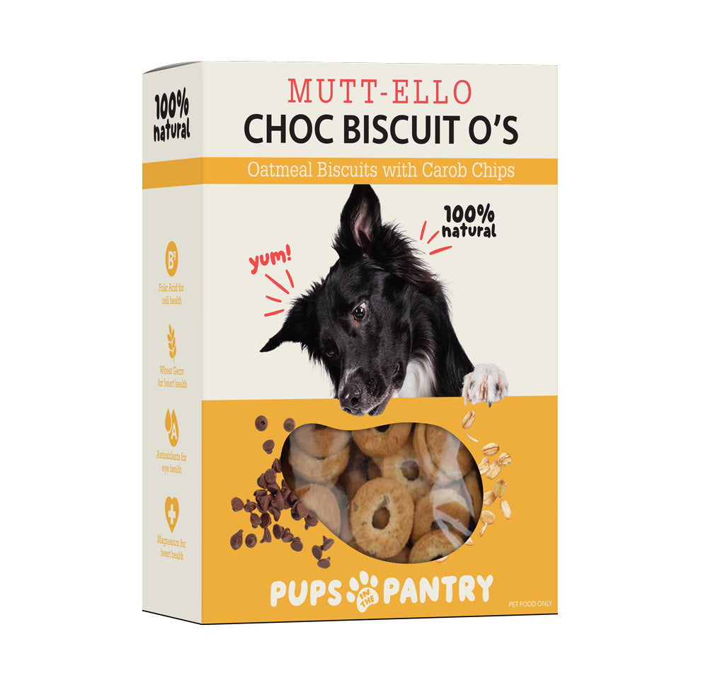 Pups in the Pantry Mutt-ello Choc Biscuits 140g x 5